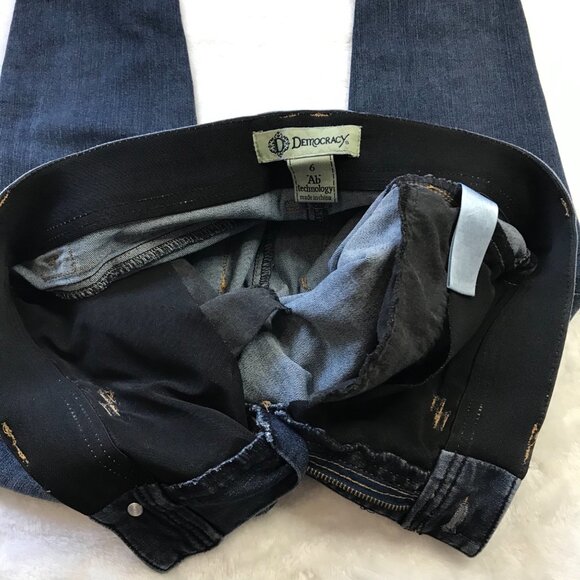 Democracy Ab Technology Skinny Jeans Women's Size 6 Dark Wash Cotton Rayon Denim - Picture 6 of 10